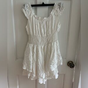 UO Rosie Smocked Tiered Ruffle Romper